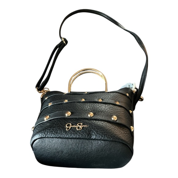 Jessica Simpson Bag in Black with Gold Accents - Picture 3 of 7